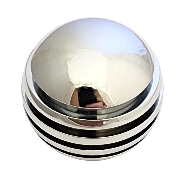 Ring Style Grooved Aluminum Shift Knob (Choose Color) Chrome Light Gray