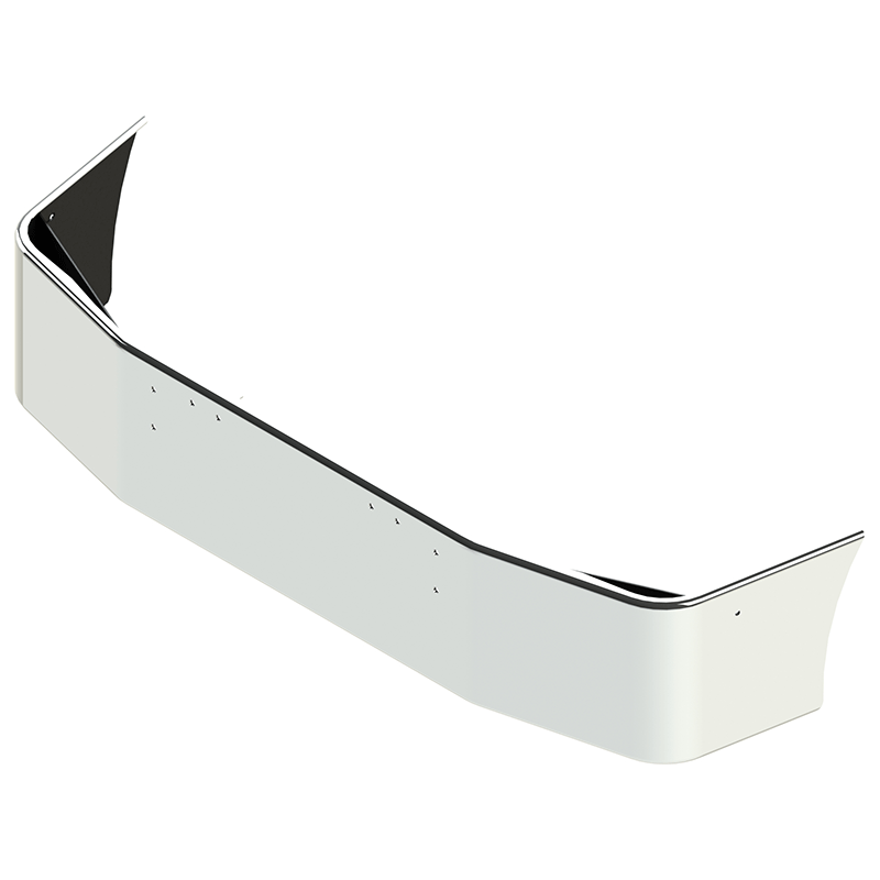 E-CI-0001-17 18'' FREIGHTLINER CONV SET BACK AXLE BUMPER W/ BOLT & CENTER TOW HOLE (1989 & NEWER) bumper Light Gray