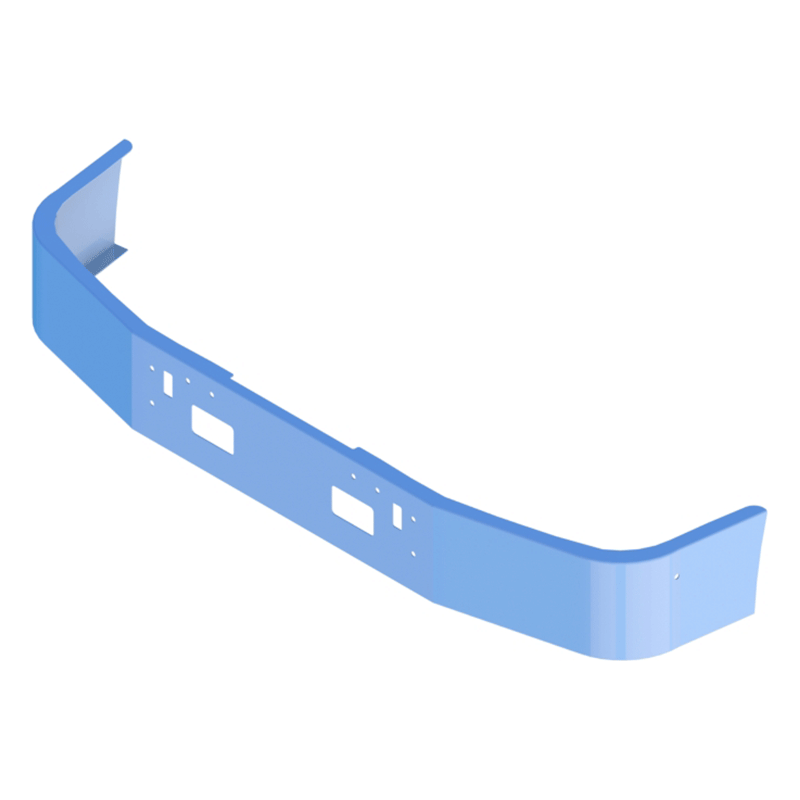 E-CI-0101-15 12'' FREIGHTLINER FLD 112 & FLD 120 SET BACK AXLE BUMPER W/ BOLT & TOW & STEP HOLES bumper Cornflower Blue