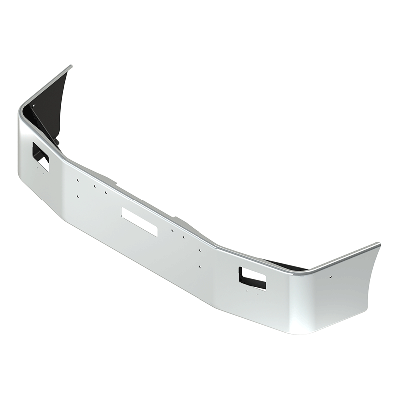 E-CI-2001-16 16'' FREIGHTLINER SET BACK AXLE BUMPER W/ BOLT & TOW & FOG LIGHT HOLE (1989 & NEWER CONVENTIONAL) bumper Light Gray