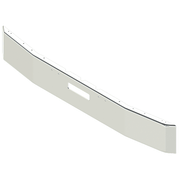 E-CJ-0010-05 16'' FREIGHTLINER FLD 120 ROLLED END BUMPER W/ 6'' BREAK-BACK W/ TOW & BOLT HOLES BUMPER Light Gray