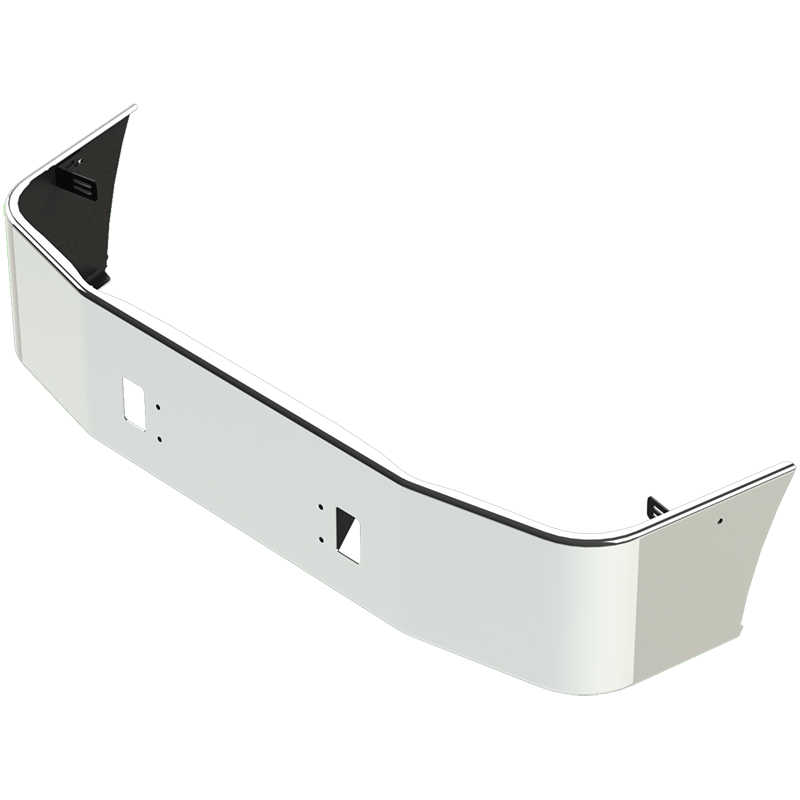 E-CL-0010-17 18'' FREIGHTLINER SET BACK AXLE BUMPER W/ BOLT & TOW HOLES (1996-2004) bumper Light Gray