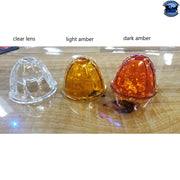 Grand General Flush Mount (1157 2 wire) 3.5" Watermelon Glass Marker Light Kits (CHOOSE COLOR) watermelon glass lens RED,DARK AMBER,LIGHT AMBER,CLEAR,BLUE,PURPLE,GREEN Rosy Brown