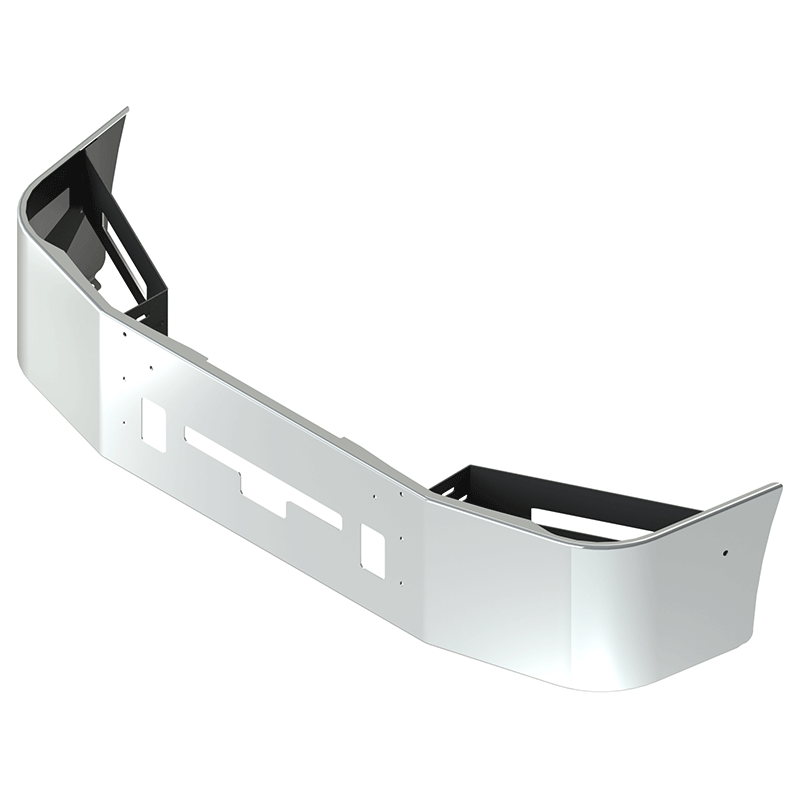 E-CW/CN-0011-17 18'' FREIGHTLINER SET BACK AXLE BUMPER W/ TOW & BOLT & STEP HOLE (2004 & EARLIER) bumper Light Gray