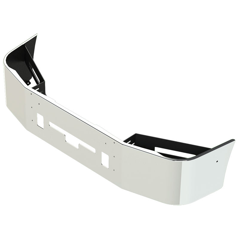 E-CW/CN-0011-17S PRIOR TO 2004 COLUMBIA FREIGHTLINER 18" SET BACK AXLE STAINLESS bumper Light Gray