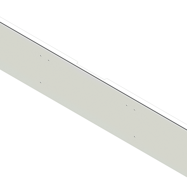 Light Gray E-COC-0000-06 18'' FREIGHTLINER ROLLED END BUMPER W/ BOLT HOLES bumper