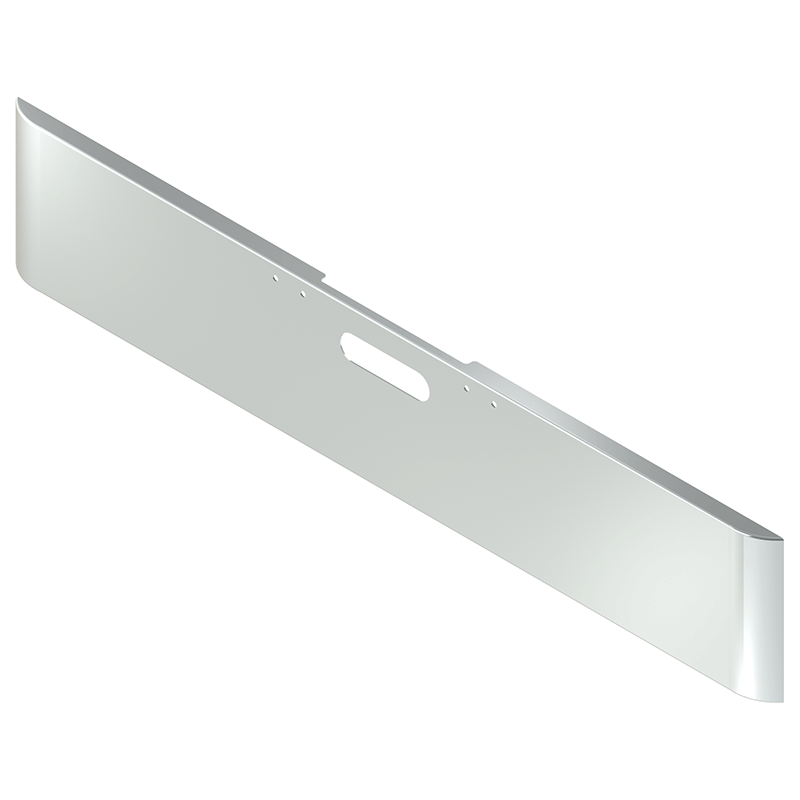 E-CQ-0010-06 18'' FREIGHTLINER ROLLED BUMPER W/ BOLT & TOW HOLES bumper Light Gray