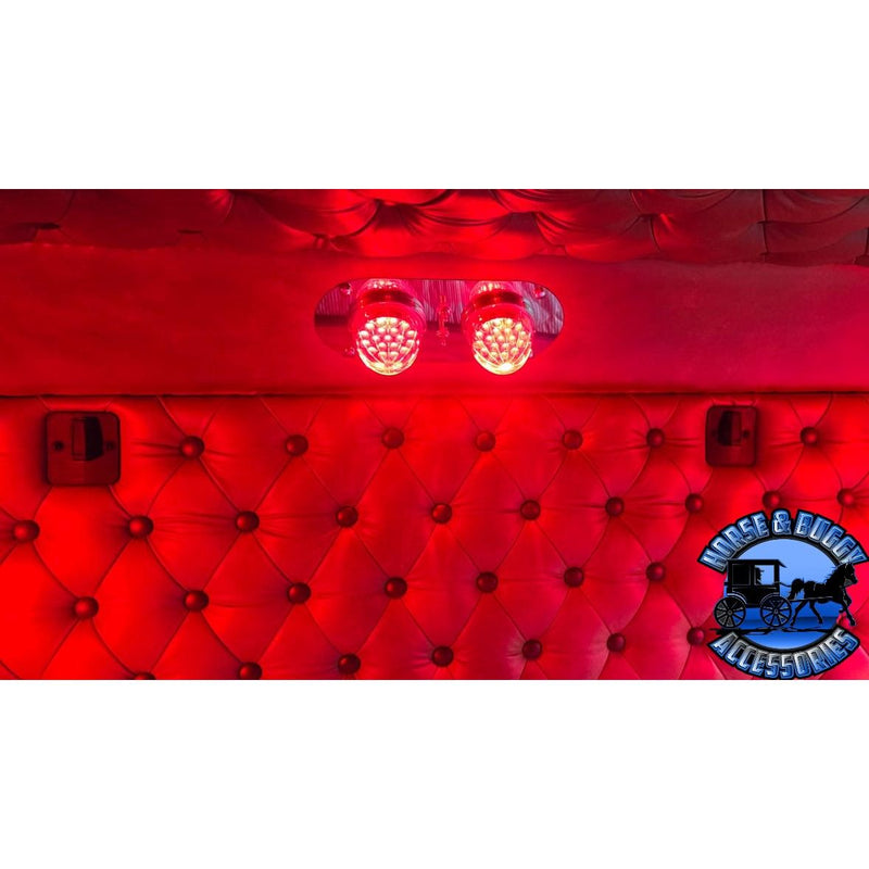 KW/Pete - Above Door Interior Dome Light Plate - 2 Watermelon Light Holes, 2 Switch Hole #SS-1006