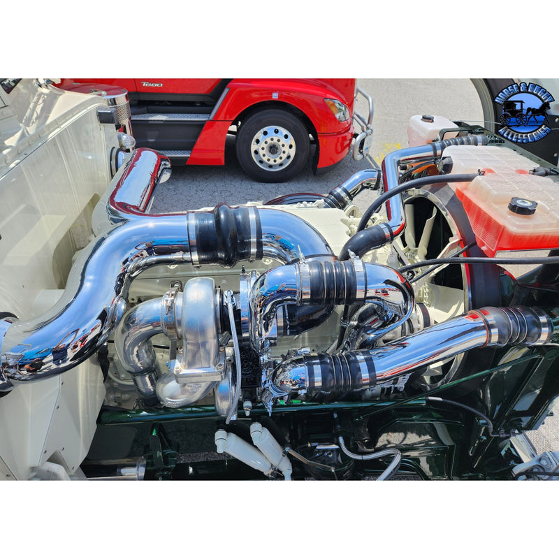 dp-AIK-389PDI-X15TT Peterbilt 389 PDI TWIN TURBO Cummins x15 Air Intake Kit PETERBILT Dark Slate Gray