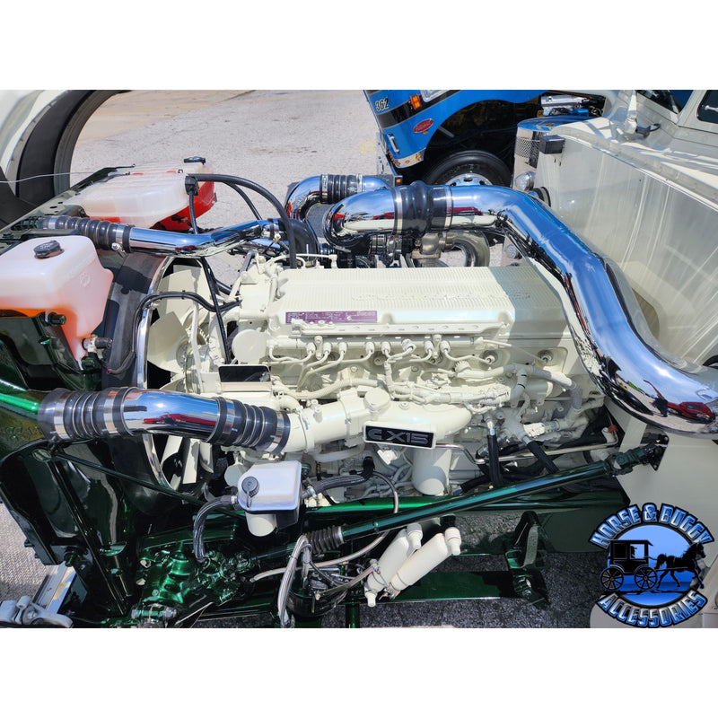 dp-AIK-389PDI-X15TT Peterbilt 389 PDI TWIN TURBO Cummins x15 Air Intake Kit PETERBILT Dark Slate Gray