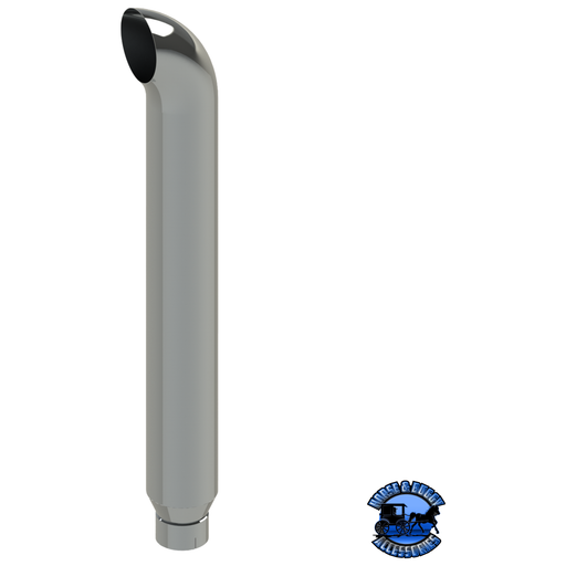 207D-120-1103 7"x120" Curved Exhaust Stack - Reduced to 5" and Expanded Light Slate Gray