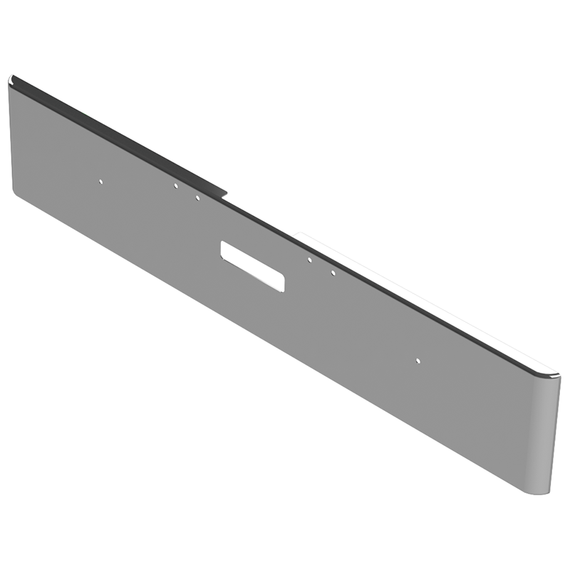 E-CV-0010-06 18'' FREIGHTLINER CLASSIC XL ROLLED BUMPER W/ BOLT & TOW HOLES (2002-2007) BUMPER Light Slate Gray