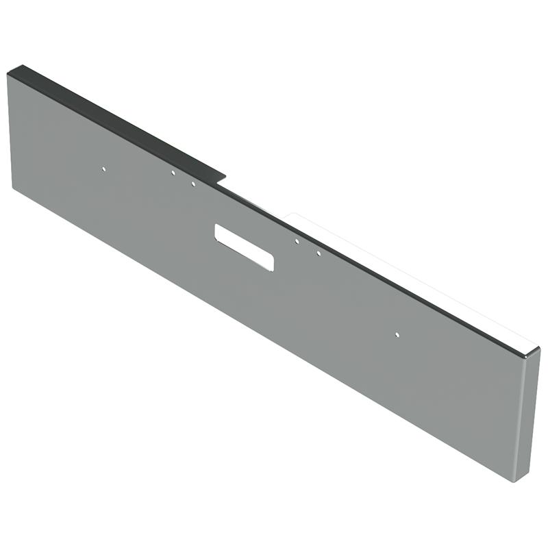 E-CV-0010-51 20'' FREIGHTLINER BOXED BUMPER W/TOW & BOLT HOLES BUMPER Light Slate Gray