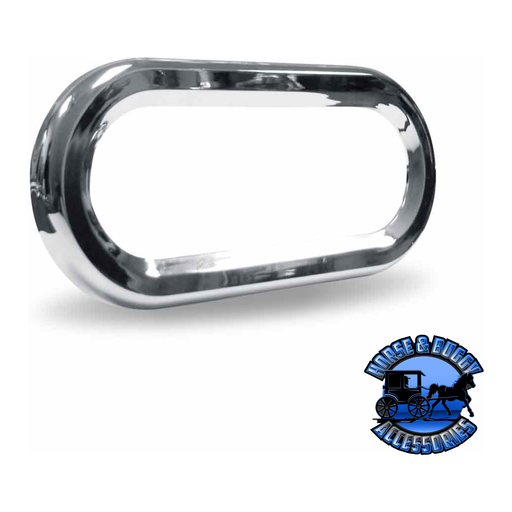 Dark Slate Gray TBEZ-OBCH4 Lock On Oval Bezel – Chrome ABS Plastic