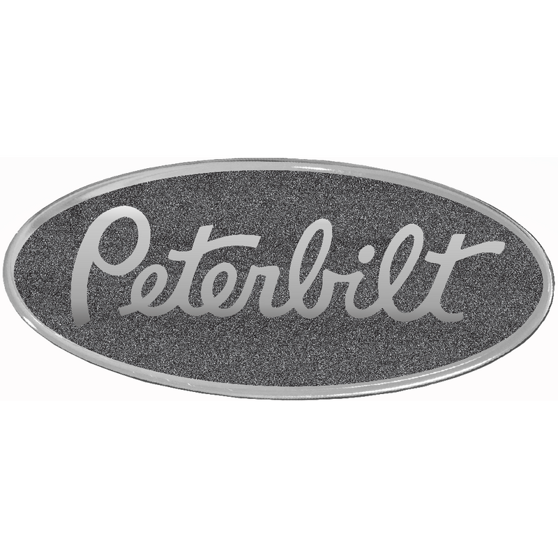 PETERBILT METALLIC BLACK OVAL EMBLEM 195 EMBLEM Dark Slate Gray