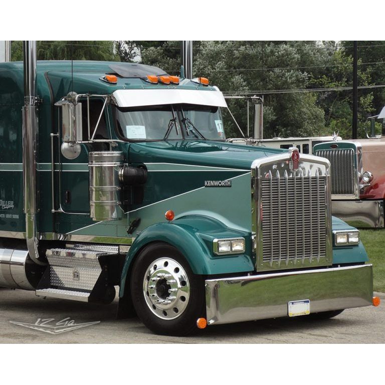 KWAC-SM-MW-9X7-SS mighty wicked 9x7" Kenworth visor (Fits all Aerocabs) Dark Slate Gray