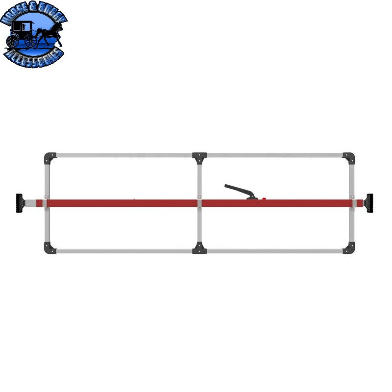 SAL-080-01202 SL-30 Cargo Bar, 84"-114", Articulating Feet, Attached 3 Crossmember Hoop, Red