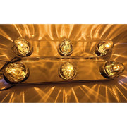 SS-1724 FRONT KENWORTH RADIUS STYLE BRACKET FOR 15" AIR CLEANER (SOLD IN PAIRS) (Lights not included) AIR CLEANER Saddle Brown