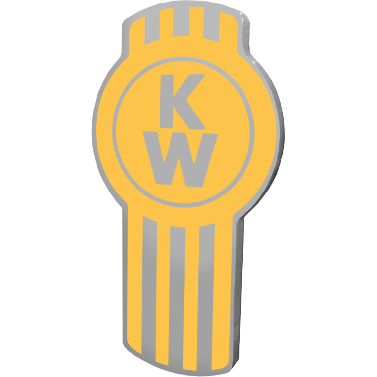 KENWORTH YELLOW EMBLEM 220 EMBLEM Sandy Brown