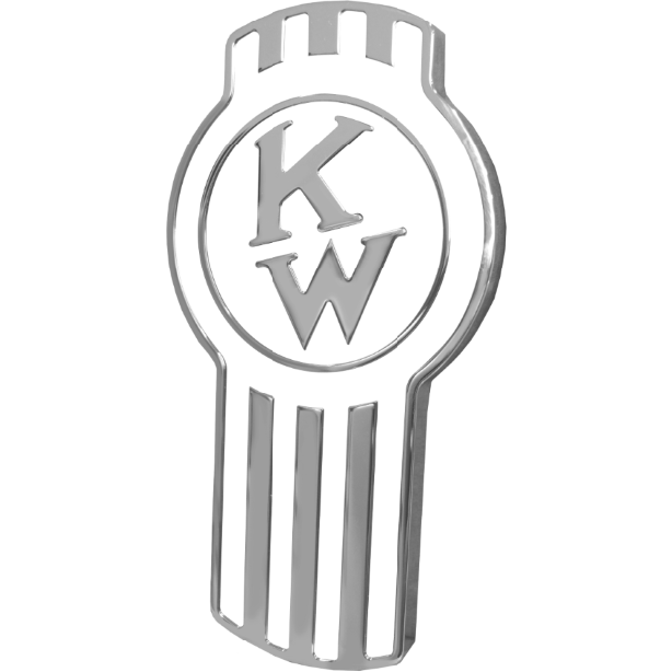 KENWORTH EMBLEM ENGRAVED OLD STYLE WHITE 108 EMBLEM Dark Gray