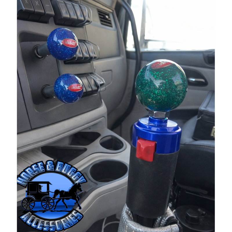 Peterbilt Emblem Brake Knobs (5/8"-11 female threads) Twisted Shifterz (Choose Color)