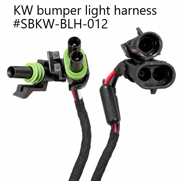 Custom made Peterbilt 389,379 & Kenworth W900 Bumper turn signal/headlight Conversion harness (Choose configuration)
