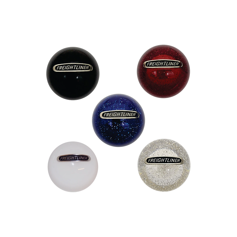 Freightliner Emblem Brake Knob (5/8"-11 female threads) Twisted Shifterz (Choose Color) brake knob Black,Blue Glitter,Clear Glitter,Red Glitter,White Light Gray