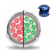 4" Round Trux Dual Revolution LEDs Flange mount  (Choose Style and Color) 4" ROUND Red to Green Flange Mount -  #TLED-4XRGF Gray