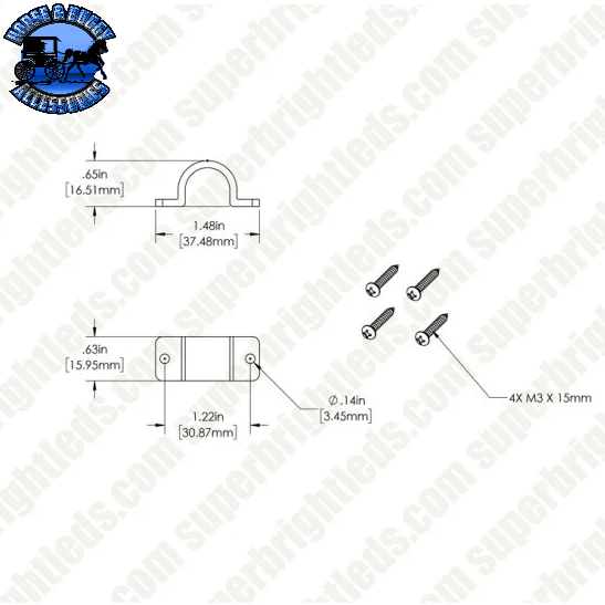 SB-NFTB-UC TOP MOUNTING BRACKETS FOR LED NEON STRIP LIGHT