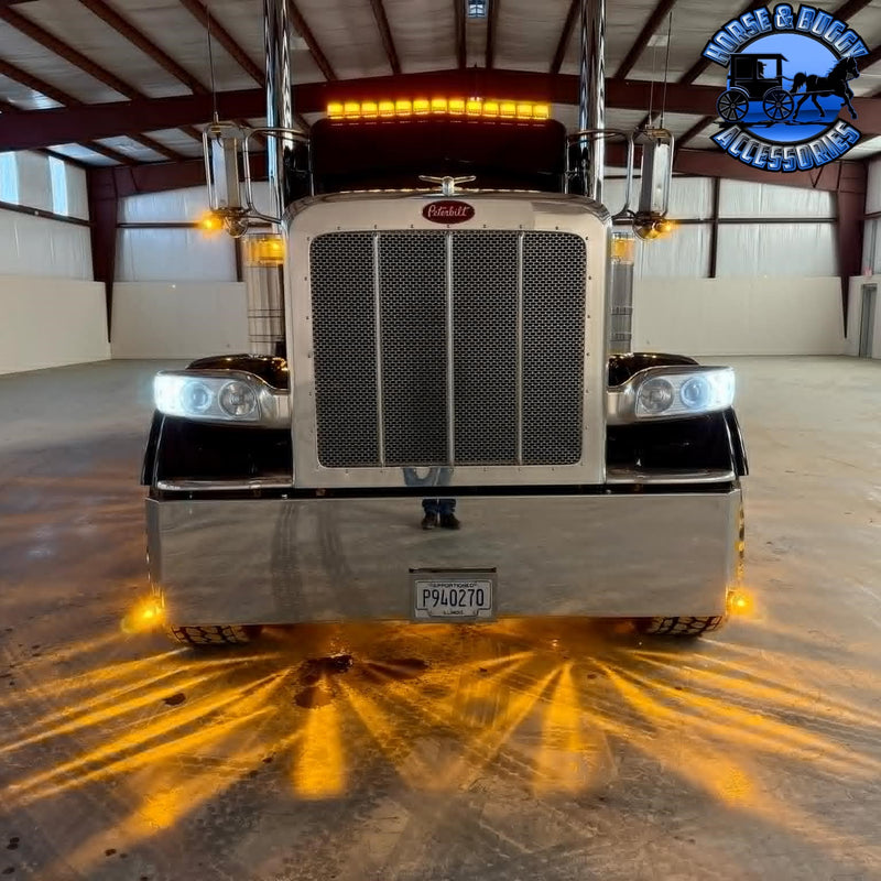 Replacement Braces for (16"-18”-20”-22" Bumpers) W/Watermelon Mount (Choose Make and Model) (PAIR) BUMPER Peterbilt 379,388/389/567SFFA/589 18" 20" 22",Kenworth W900,388/389/567SFFA/589 16" Only Dim Gray