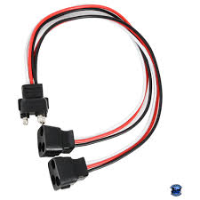 #86101 3 Prong Wire Plug, 1 Male Split to 2 Female Plug