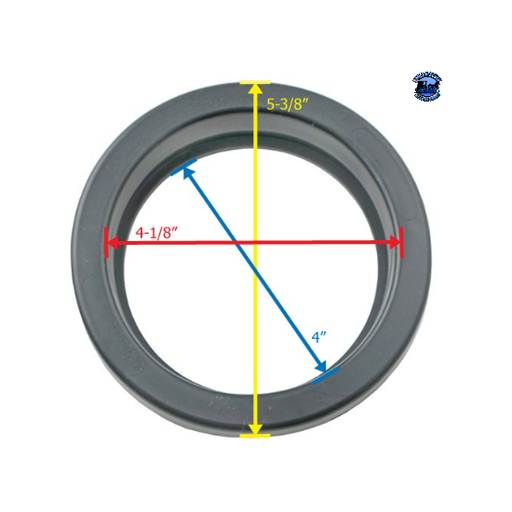 Dim Gray TECNIQ 4'' ROUND RUBBER GROMMET for any 4" light