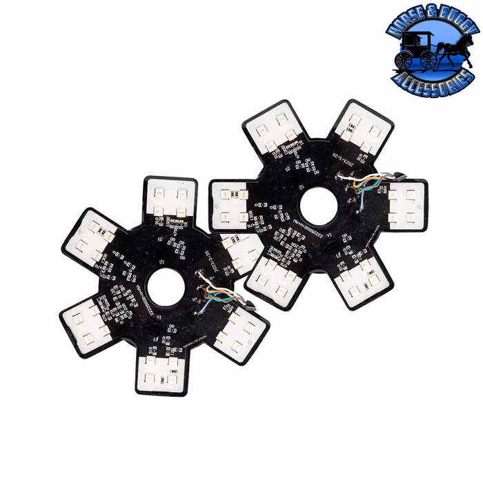 Black 5″ RGB Multi-Color Auxiliary Star LED Light Kit – 24 Diodes TLED-X3RGB 5" STAR