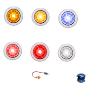 United Pacific 4 LED DUAL FUNCTION MINI WATERMELON LIGHT (CLEARANCE/MARKER) watermelon sealed led Amber/Amber,Red/Red,Amber/Clear,Red/Clear,Blue/Clear,White/Clear Light Gray