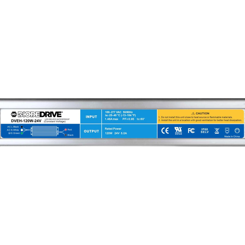 SB-DVEH-120W-24V DiodeDrive 24 VDC Constant Voltage LED Power Supply - 120W