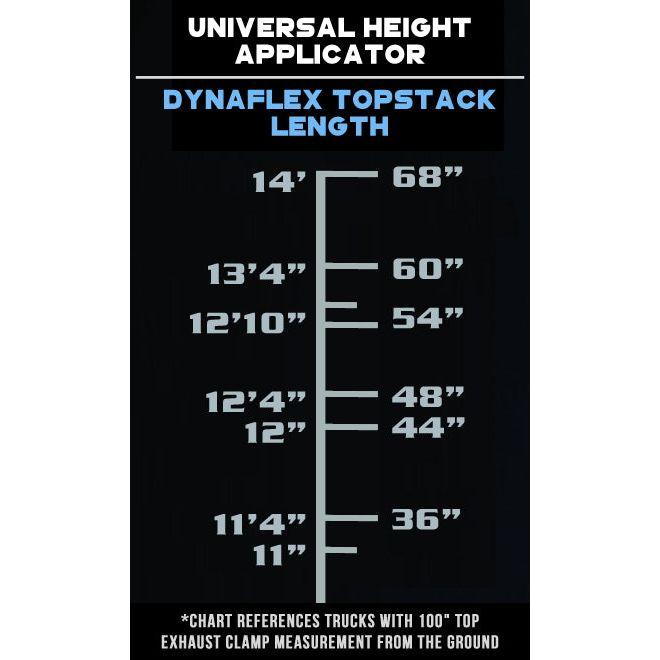 #KRP-605055CP Dynaflex 6'' REDUCED TO 5'' EXHAUST KIT W/55'' SPOOL; PETE PICKETT ELBOW/2003-newer [Clamps sold separate) EXHAUST Black