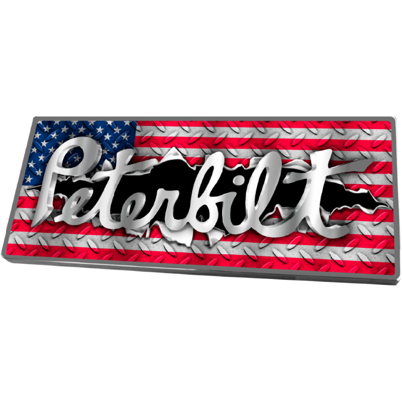 PETERBILT RECTANGULAR EMBLEM USA EMBLEM Light Slate Gray