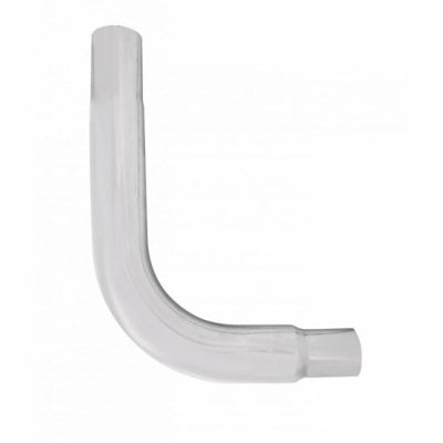 #E90-65-3524 Chrome 90 Degree Exhaust Elbow, Reduce 6" O.D To 5" O.D. - 35" X 24" exhaust elbow Light Gray