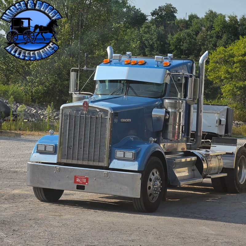 Rollin Low "Left Lane" 14 guage Kenworth Visor 13x11" Bowtie- #2026