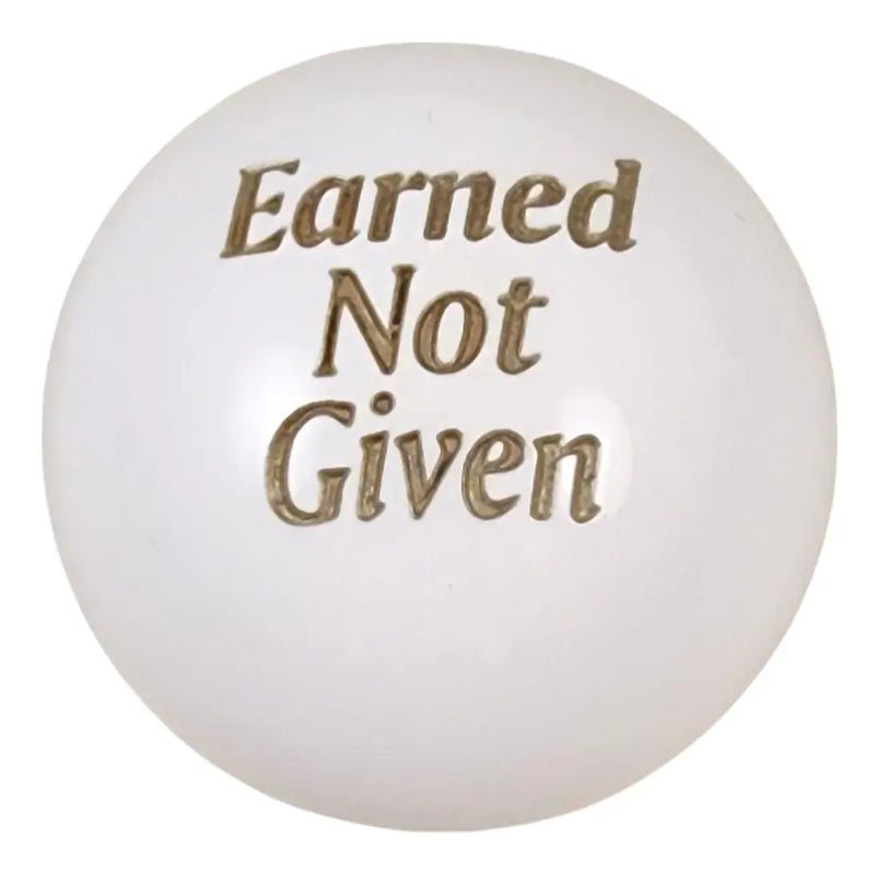 Earned Not Given Custom Shift Knob Light Gray