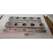 SS-1740 PETERBILT 589 STRAP-MOUNT FRONT AIR CLEANER BRACKET w/ (5) WATERMELON (SOLD IN PAIRS) Air Cleaner Light Slate Gray