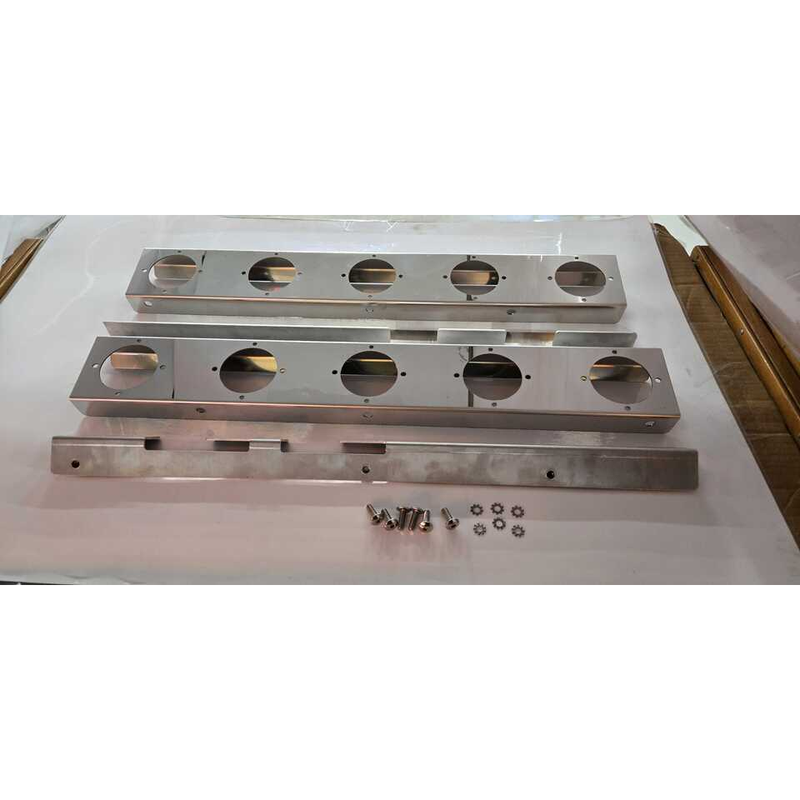 SS-1740 PETERBILT 589 STRAP-MOUNT FRONT AIR CLEANER BRACKET w/ (5) WATERMELON (SOLD IN PAIRS) Air Cleaner Light Slate Gray