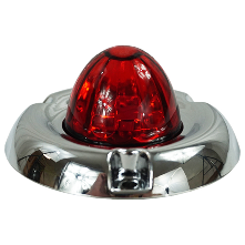 Legendary 1-1/2 Inch Watermelon Light W/ Curved Bezel - Red LED / Red Glass Lens 11002RR-4 watermelon sealed led Saddle Brown
