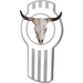 Dark Gray CK-EMKBH-108 Kenworth Emblem Bull Shape Emblem - White 108