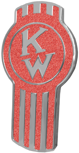 Tomato KENWORTH EMBLEM ENGRAVED OLD STYLE RED METALLIC 481 DECAL