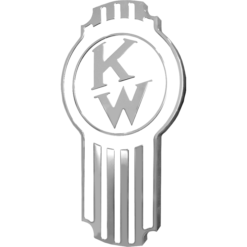 Kenworth Emblem Engraved Old Style White 108 EMBLEM Dark Gray