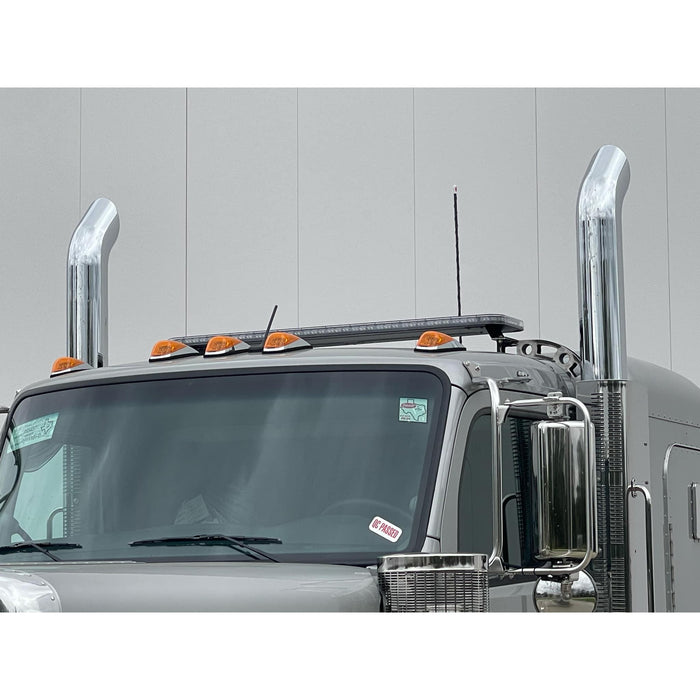 Gray Strobe light bar (BRACKETS ONLY Peterbilt 589 (Flattop roof cabs) #178904 PETERBILT