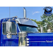 Rollin Low (14" Straight) Visor (Kenworth T680, T880, W990) (Peterbilt 567, 579, 589)  #3005 PETERBILT VISOR Steel Blue
