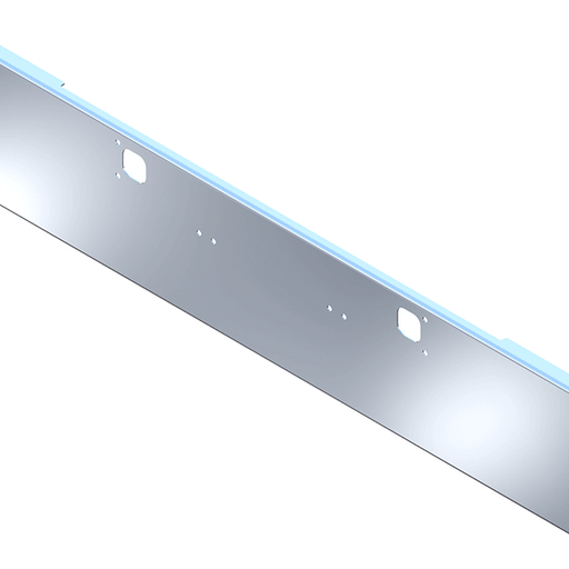 Light Steel Blue E-FD-0010-06 18'' KW A MODEL ROLLED END BUMPER  W/TOW & BOLT HOLES bumper