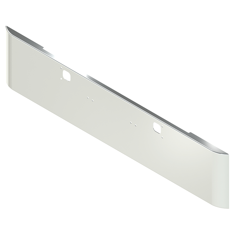 E-FD-0010-41 20'' A MODEL ROLLED EDGE BUMPER W/TOW & BOLT HOLES (1967-1981) bumper Light Gray